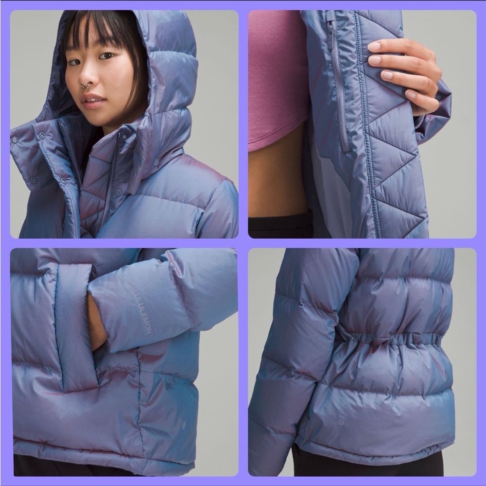 NWT - Lululemon Wunder Puff jacket Irridicent Blue sz.6 - Picture 8 of 9